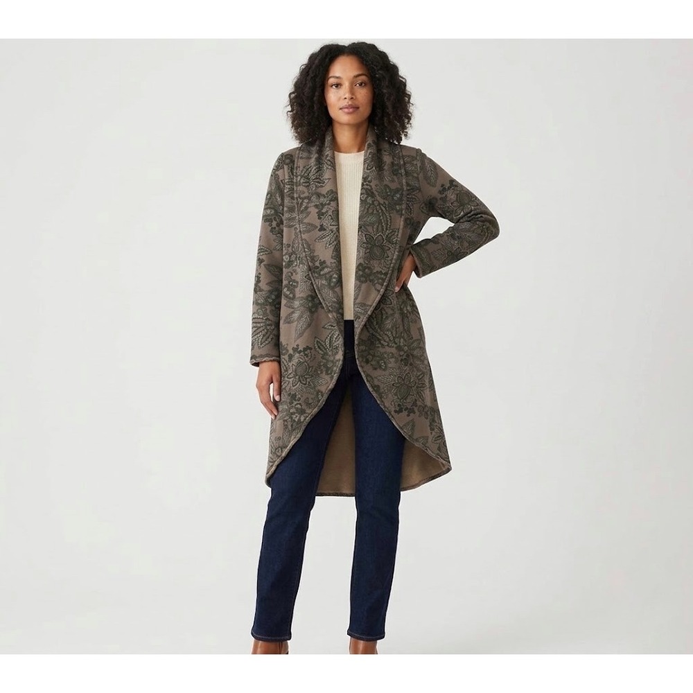 Bryn Walker | Paisley Print Oversized Long Cocoon Cardigan Size XS